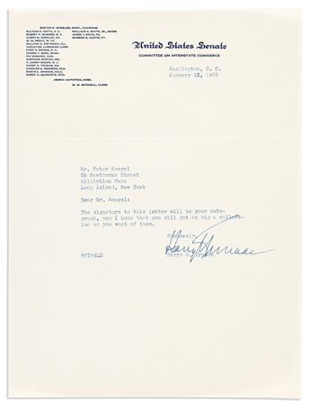 (PRESIDENTS--20TH CENTURY.) Group of 11 Typed Letters Signed, one as President, to various recipients.